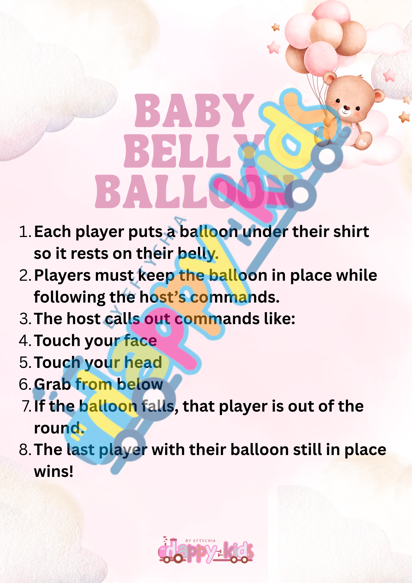 Baby Shower Game Rules